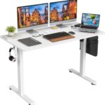 STARY Electric Standing Desk Adjustable Height Sit Stand Home Office Desk with Splice Board