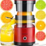 Electric Citrus Juicer Rechargeable – Electric Juicer Machines with USB and Cleaning Brush Portable Compact Juicer for Orange, Lemon, Limes