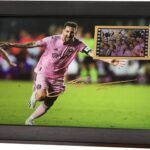 veratwo Signed Soccer Ball Messi Poster Framed Photo Gift 8×6 Inches,with 1x 35mm Miami Messi Film Display,Cool Soccer Memorabilia Gifts for Lionl Messi Fans