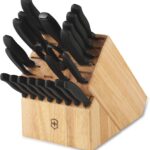 Victorinox Swiss Classic Knife Block – Kitchen Knife Set with Block for Home Essentials – Includes Chef’s Knife, Kitchen Shears & More – Black Handles, 22-Piece Set