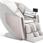 MassaMAX A305 Massage Chair Full Body, Zero Gravity, 53.15″ SL-Track Shiatsu Massage Recliner Chair with Heat, AI Voice Control, Body Scan and Calfrest Extension, 15 Modes, Fully Assembled, Golden