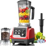 1800W Smoothie Blender and Grinder Combo 70OZ Large Capacity Countertop Blenders for Kitchen High Speed Blender for Smoothies Ice Crushing Frozen Drinks Puree (Dark Red)