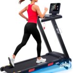 Auto Incline Treadmill, 20% Incline, 3.0HP, 10 MPH Running Machine, 18.5″ Wide Belt, 350 lbs Capacity, Treadmill for Home with Bluetooth App