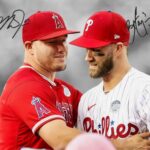 Ikonic Fotohaus Mike Trout Bryce Harper Signed Photo Autograph Print Wall Art Home Decor