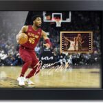 sufenvera Print Signed Donovan Mitchell Poster Framed Photo with Mini Film Display,Amazing Basketball Collectibles Gifts for Birthday Christmas 8×6 Inches