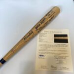 Mint All Century Team Signed Bat 10 Sigs With Willie Mays & Hank Aaron JSA COA – Autographed MLB Bats