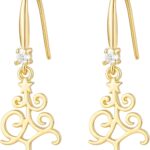 Christmas Holiday Earrings for Women Cute Elegant Trendy Cubic Zirconia Earrings Handmade Christmas Easter Thanksgivings’ Day Festive Jewelry Gift 925 Silver Hook