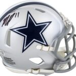 Cowboys Micah Parsons Authentic Signed Silver Speed Mini Helmet Fanatics