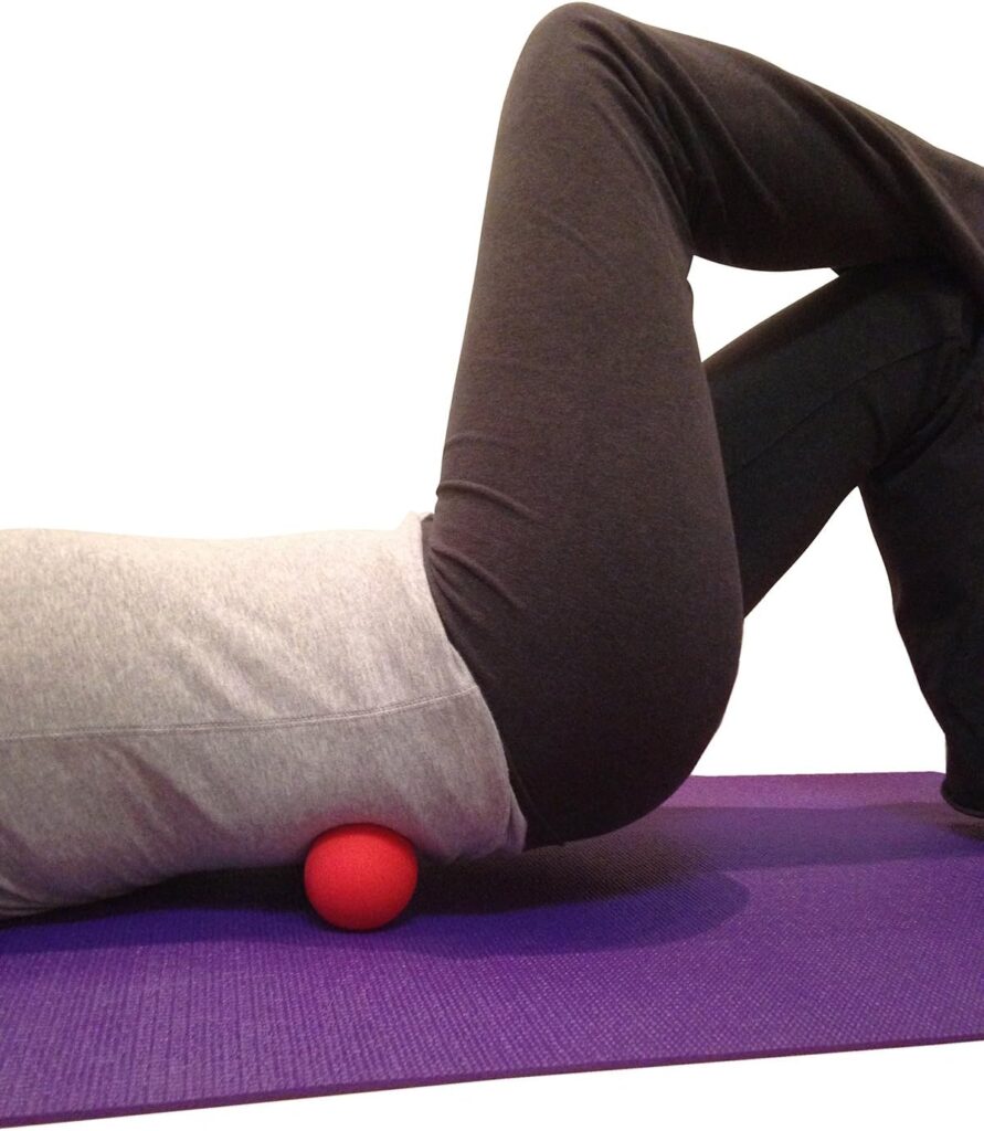 Massage Lacrosse Balls for Myofascial Release, Trigger Point Therapy, Muscle Knots, and Yoga Therapy. Set of 2 Firm Balls (Blue and Red)