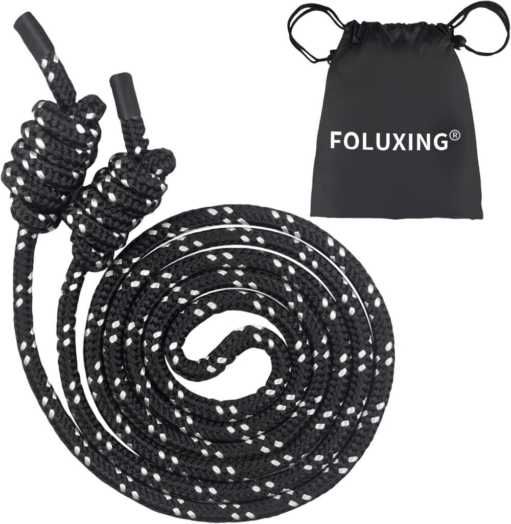 Flow Rope Jump Rope for Fitness – High Performance Adjustable Exercise Jump Rope for Men & Women – Double Woven Workout Rope for Home Gym, Cardio, Boxing & MMA – Indoor/Outdoor Training (Beginner Friendly)