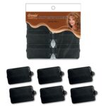 Annie Silky Satin Foam Rollers #1240, 6 Count Black Jumbo 1-1/2 Inch (2 Pack)
