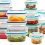 Snapware Total Solutions (14-Pack, Mixed Sizes) Plastic Food Storage Containers Set, Airtight & Leakproof Locking BPA-Free Lids, Freezer Dishwasher Microwave Safe