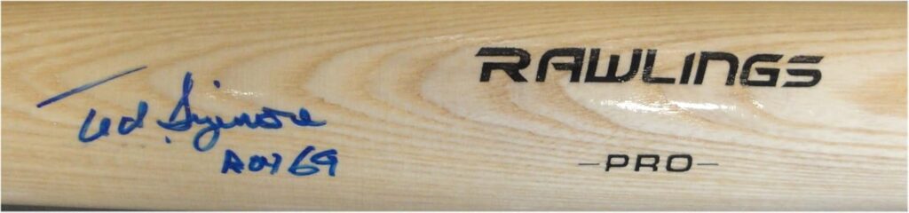 Ted Sizemore Hand Signed Autographed Baseball Bat Los Angeles Dodgers JSA