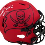 Buccaneers Ronde Barber “HOF 23” Signed Rave Full Size Speed Rep Helmet BAS Wit