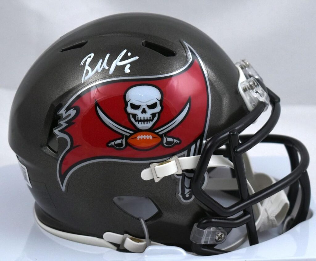 Baker Mayfield Signed Tampa Bay Buccaneers Speed Mini Helmet- Beckett W Hologram – Autographed NFL Mini Helmets