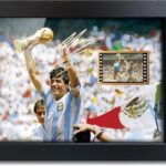 sufenvera Signed Maradona Framed Poster,Maradona Film Photo Collage Display,Gifts for Soccer Ball Fans on Birthday Christmas 8×6 Inches
