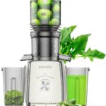 Cold Press Juicer Machines – Masticating Juicer Machines With 5.3” Large Feed Chute,300W High Juice Yield,800ml Two Cups, Slow Juicers Extractor Easy To Clean