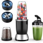 Smoothie Blender 25000RPM Personal Blender for Shakes and Smoothies with 37oz 32oz 23oz Portable Cups Countertop blenders for kitchen, Ice Crushing, Frozen Drinks, Milkshake, Juice, Nuts