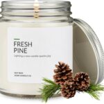 1OAK Soy Wax Candles (Fresh Pine) – Pine Candle – Soy Candles for Home Scented – Long Burning Premium – Hand-Poured (7oz.)