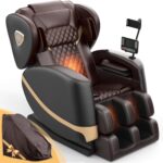 2025 Massage Chair Full Body, Zero Gravity Massage Chair with 10 Fix Rollers, Heating, Foot Massage, Auto Modes, Bluetooth Speaker, Touch Screen Controller (Upgraded Version)