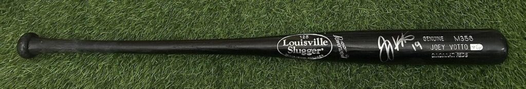 Joey Votto Cincinnati s Game Used Bat Signed 2008 Rookie Season MLB Auth LOA – MLB Autographed Game Used Bats