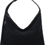 Woven Bag for Women, Vegan Leather Tote Bags Large Hobo Purses for Women Handmade Shoulder Bag with Adjustable Strap