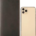 Leather Phone Wallet for Men RFID Blocking Long Wallet Genuine Crazy Horse Leather Coffee Brown Wallet with Card Slots ID Window Zipper Coin Pocket Cash Holder Travel Wallet