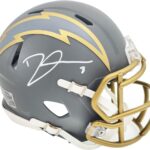 Derwin James Jr. Autographed Slate Gray Speed Mini Football Helmet Beckett BAS Witness Stock #230073