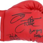 Rocky IV Cast Autographed Boxing Glove with 6 Signatures – Autographed Boxing Gloves