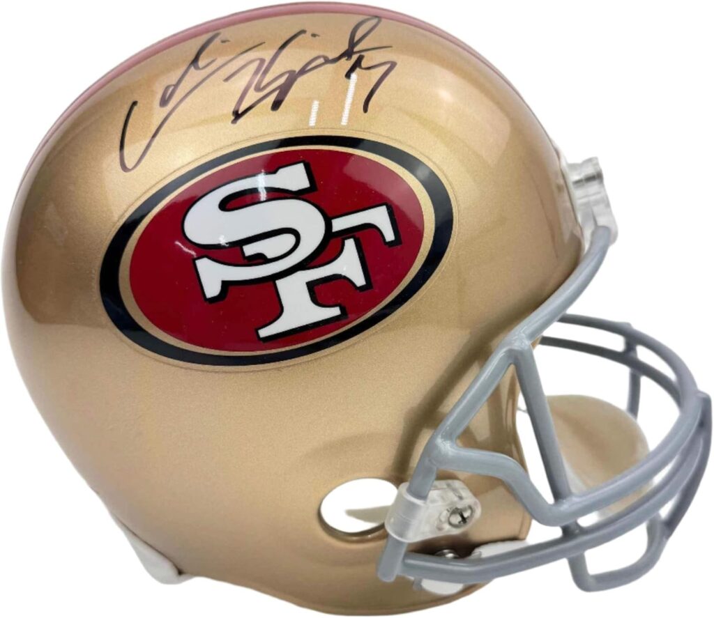 Autographed/Signed Colin Kaepernick San Francisco 49ers Full Size FS F/S Replica Football Helmet Fanatics COA