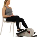 Sunny Health & Fitness Sitting Under Desk Pedal Exerciser, Portable Training Machine for Senior Exercise, Home Workout Elliptical & Bike, Optional Free SunnyFit App Connection, Motorized, or in Pink