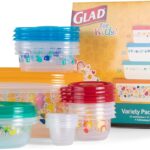 Glad for Kids GladWare Variety Pack – Back-to-School Food Storage Containers with Lids – Mixed Sizes with Rainbow and Cute Patterns – Tight-Sealing Kids Lunch Set – 26 Pieces