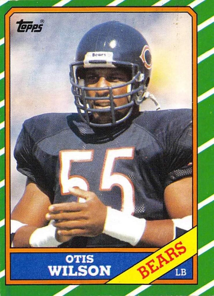 1986 Topps Football #23 Otis Wilson Chicago Bears Official NFL Trading Card (Stock Photo Used – Centering varies, NrMt or better otherwise)