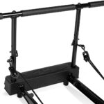 AeroPilates by Stamina 55-0012 Sturdy Steel Frame Pull Up Bar Pulley Riser Pilates Reformer Attachment with Padded Grip for Upper Body Exercise, Black