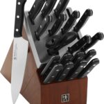 HENCKELS Solution Razor-Sharp 20-pc Knife Set, Chef Knife, Bread Knife, Steak Knife, German Engineered Informed by 100+ Years of Mastery