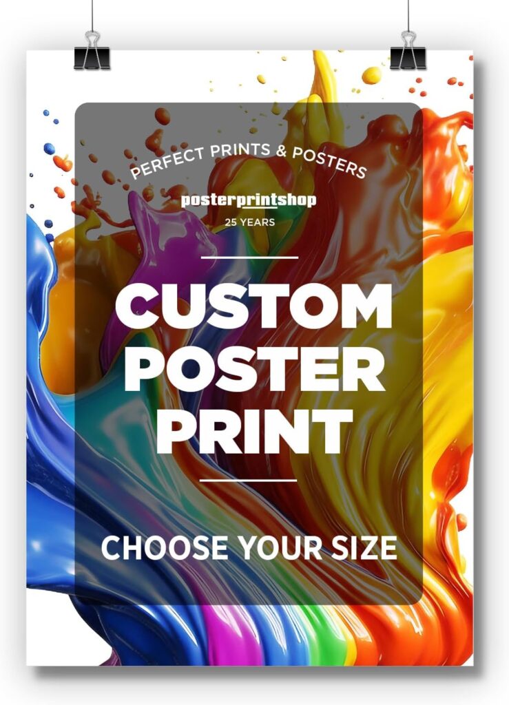 Premium Custom Poster Print on 24″ x 36″ Photo Quality Paper – Same Day Printing Custom Posters – Customizable Poster with Your Unique Image/Photo – Personalized Poster Shipped in Strengthened Tube