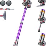 Cordless Vacuum Cleaner, 550W 48Kpa 70 Mins Vacuum Cleaners for Home, Self-Standing Stick Vacuum with Touch Screen, Wall Dock, Anti-Tangle Rechargeable Vacuum for Pet Hair Carpet Hardwood Floor