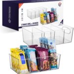 ClearSpace Pantry Organizers with Removable Dividers – Perfect Pantry Organization and Storage Bins or Kitchen Organization – Refrigerator Organizer Bins, Cabinet Organizers (2 Pack)