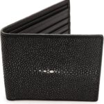 Black Polished Stingray Wallet Medium