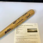 1996 New York Yankees World Series Champs Team Signed Bat Derek Jeter JSA COA – Autographed MLB Bats