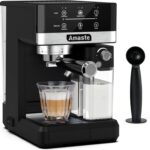 Amaste Espresso Machine, 20 Bar Cappuccino Machine With Touch Screen, Espresso Machine with Milk Frother for Home, 3-in-1 Latte Machine With Milk Tank for Espresso, Cappuccinos & Lattes, 1350W