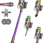 Cordless Vacuum Cleaner, 50KPA 65Mins XL Dust Cup Vacuum Cleaners for Home, Stick Vacuum with Anti-Tangle Brush,LED Display,Self-Standing, Vacuum Cordless for Hardwood Floor, Carpet, Pet Hair