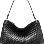 Woven Bag for Women Woven Purse Small Hobo Bag Fashion Shoulder Bag PU Leather Handmade