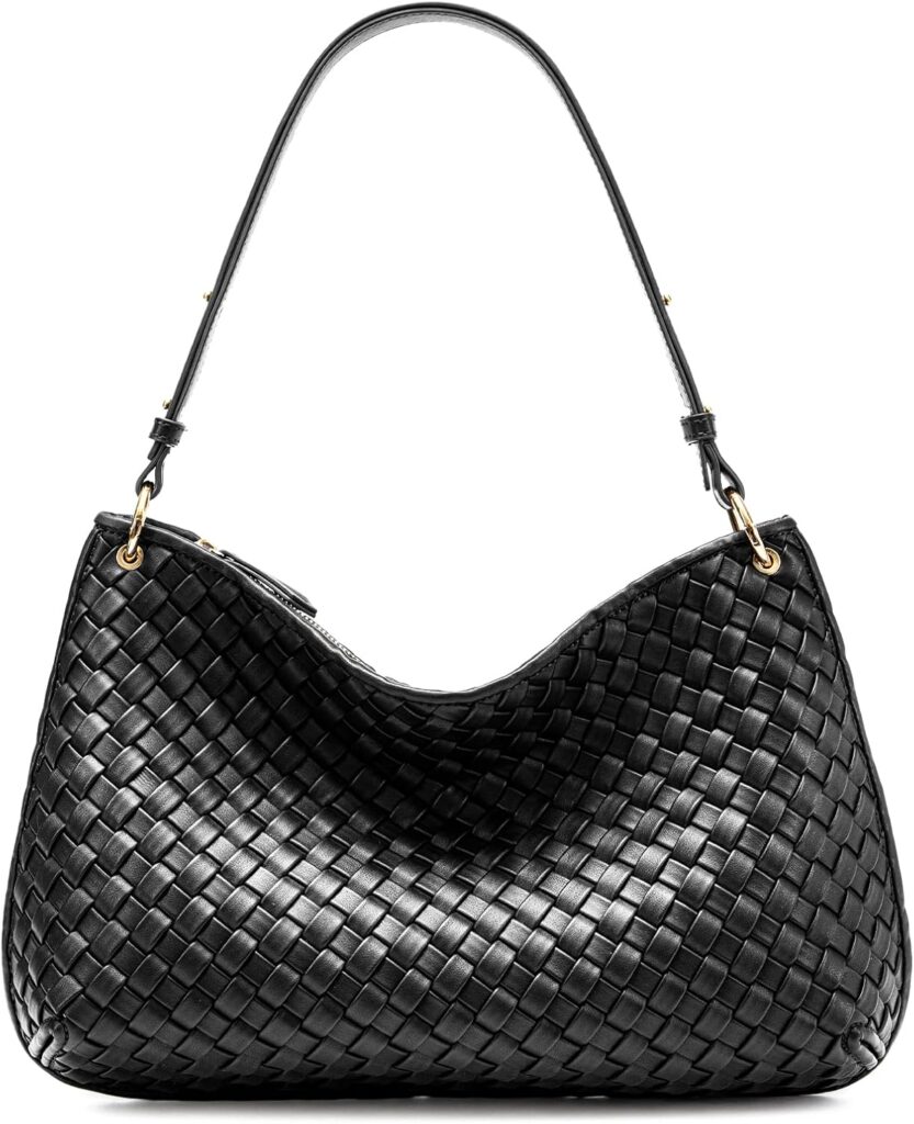 Woven Bag for Women Woven Purse Small Hobo Bag Fashion Shoulder Bag PU Leather Handmade