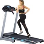 Auto Incline Treadmill with 300 LBS Capacity, 17.5″ Wide 3 HP Folding Electric Treadmill Max 8.5 MPH Speed, Running Machine with Bluetooth Speaker & LCD Display for Home Use