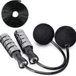 2 in 1 Jump Rope for Women Men and Kids – Tangle-Free Cordless Skipping Jump Rope with Ball Bearings and Foam Handles for Rapid Speed Fitness Workouts