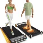 2 Side Walking Pad Treadmill with Incline Massage Function, 2 in 1 Under Desk Treadmills Walking Pad and Foot Massager for Home/Office, Portable Treadmill with Remote Control LED Display