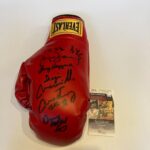 Sergio Martinez Larry Hazzard Nino Benvenuti Danny Lopez Signed Glove JSA COA – Autographed Boxing Gloves
