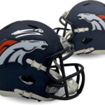 Bo Nix Autographed Denver Broncos Signed Mini Football Helmet Beckett COA