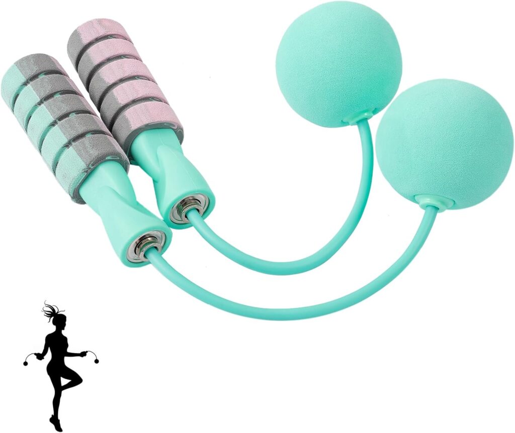 Cordless Jump Rope for Fitness with Indoor Jumping Rope Weighted Ropeless Skipping Jump Rope for Men Women Kids High-Speed Rope Skipping for Narrow Space Fit Weight Loss and General Workouts